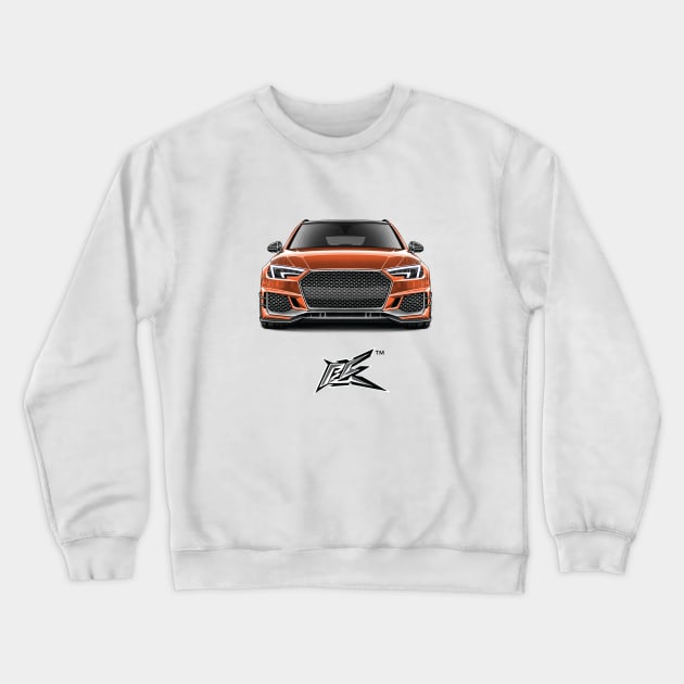 audi rs4 orange Crewneck Sweatshirt by naquash